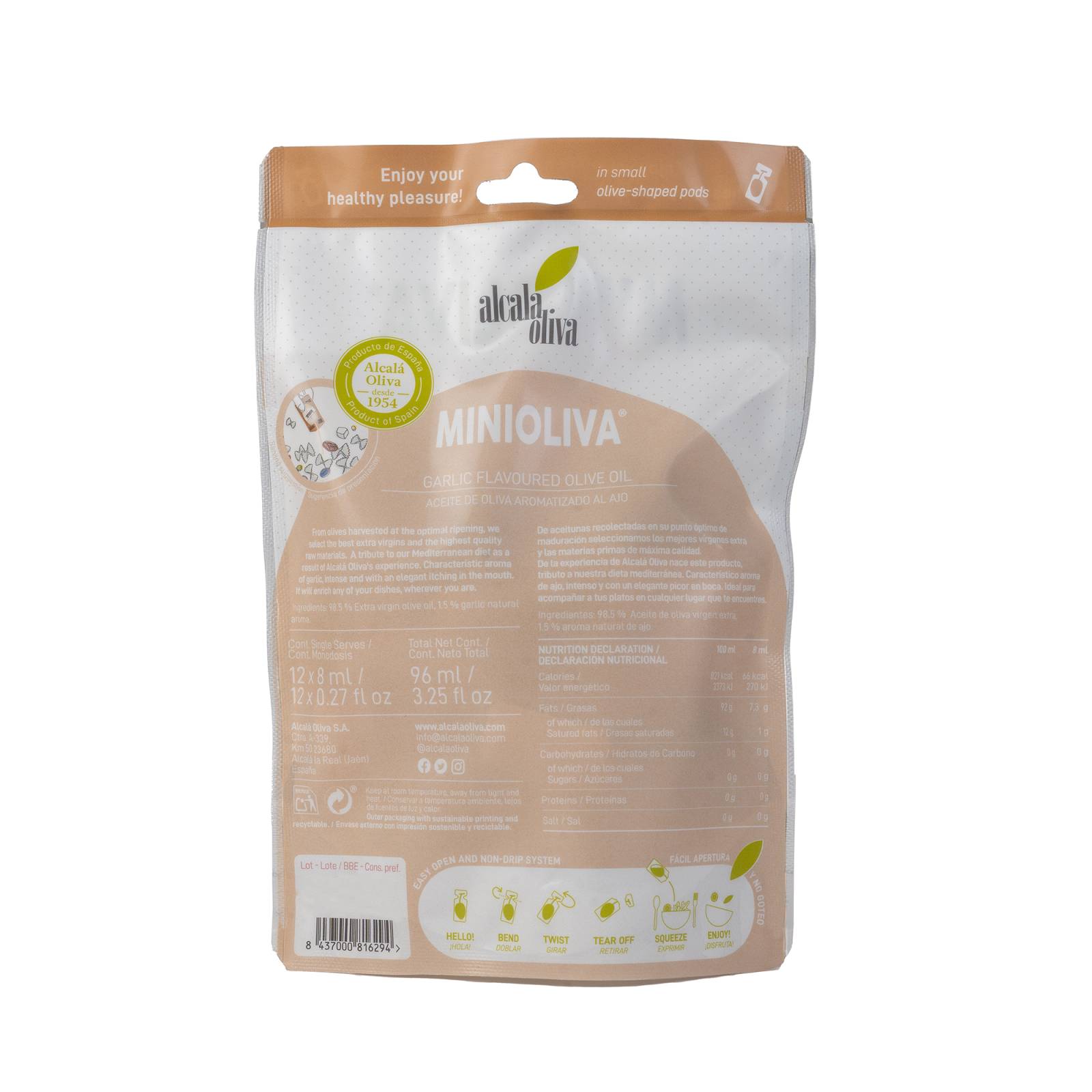 Aceite de Oliva aromatizado al Ajo 12x8ml - Imagen 3