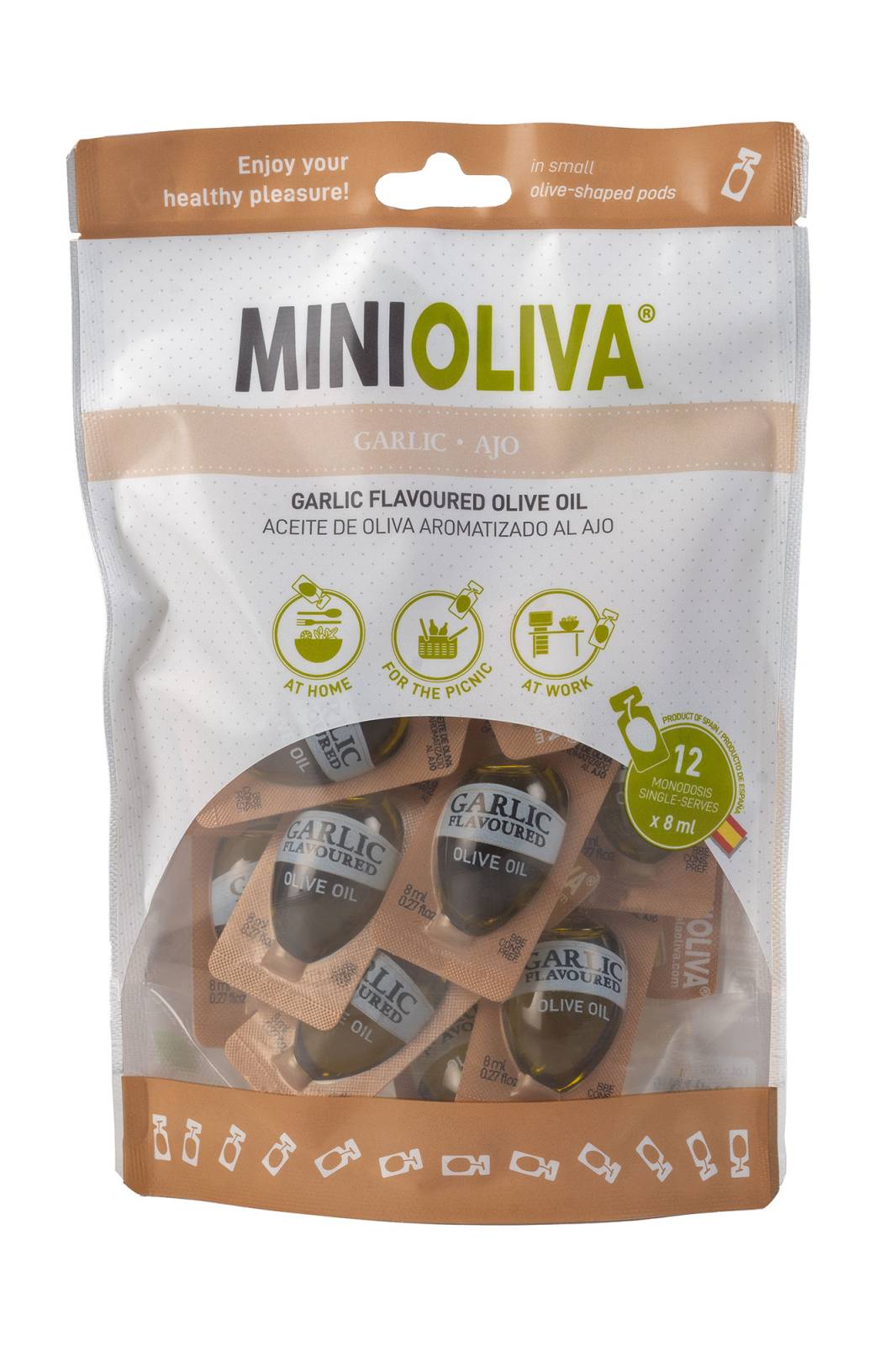 Aceite de Oliva aromatizado al Ajo 12x8ml