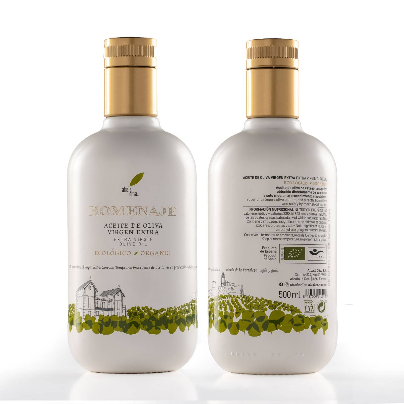 Aceite de Oliva Virgen Extra Ecológico Cosecha Temprana HOMENAJE 500ml - Imagen 3