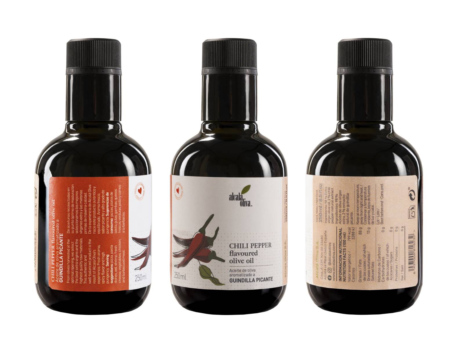 Aceite de Oliva aromatizado al Guindilla Picante 250 ml - Imagen 3